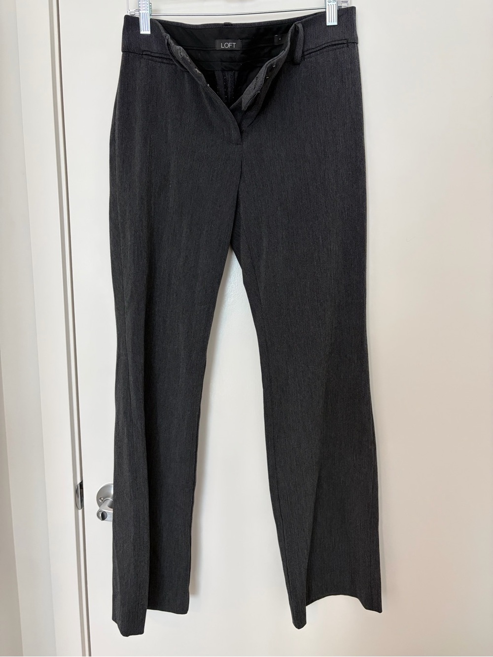 LOFT Women's Gray Boot Cut Dress Pants